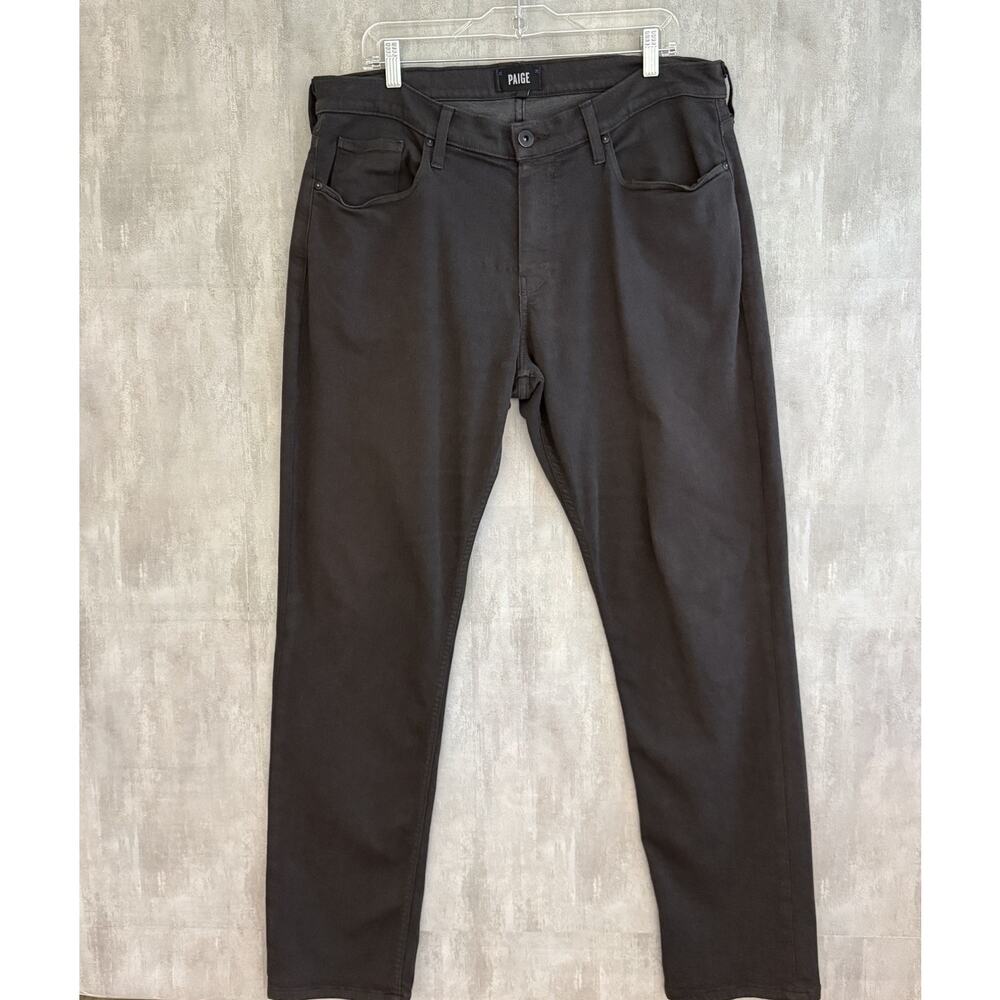 Paige Pants Men's 38x32 Normandie Color Brown Straight Leg USA Stretch Comfort
